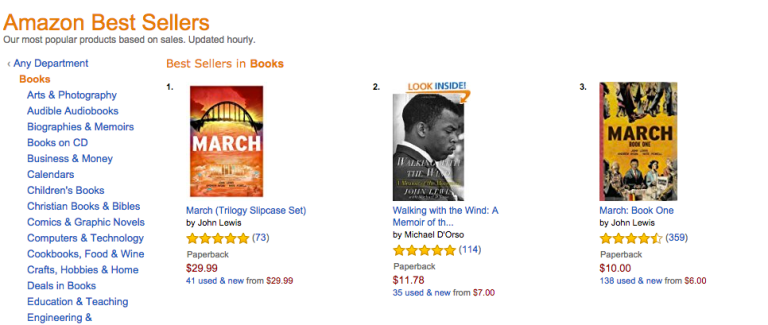 John Lewis’ book sells out on Amazon after feud with Trump