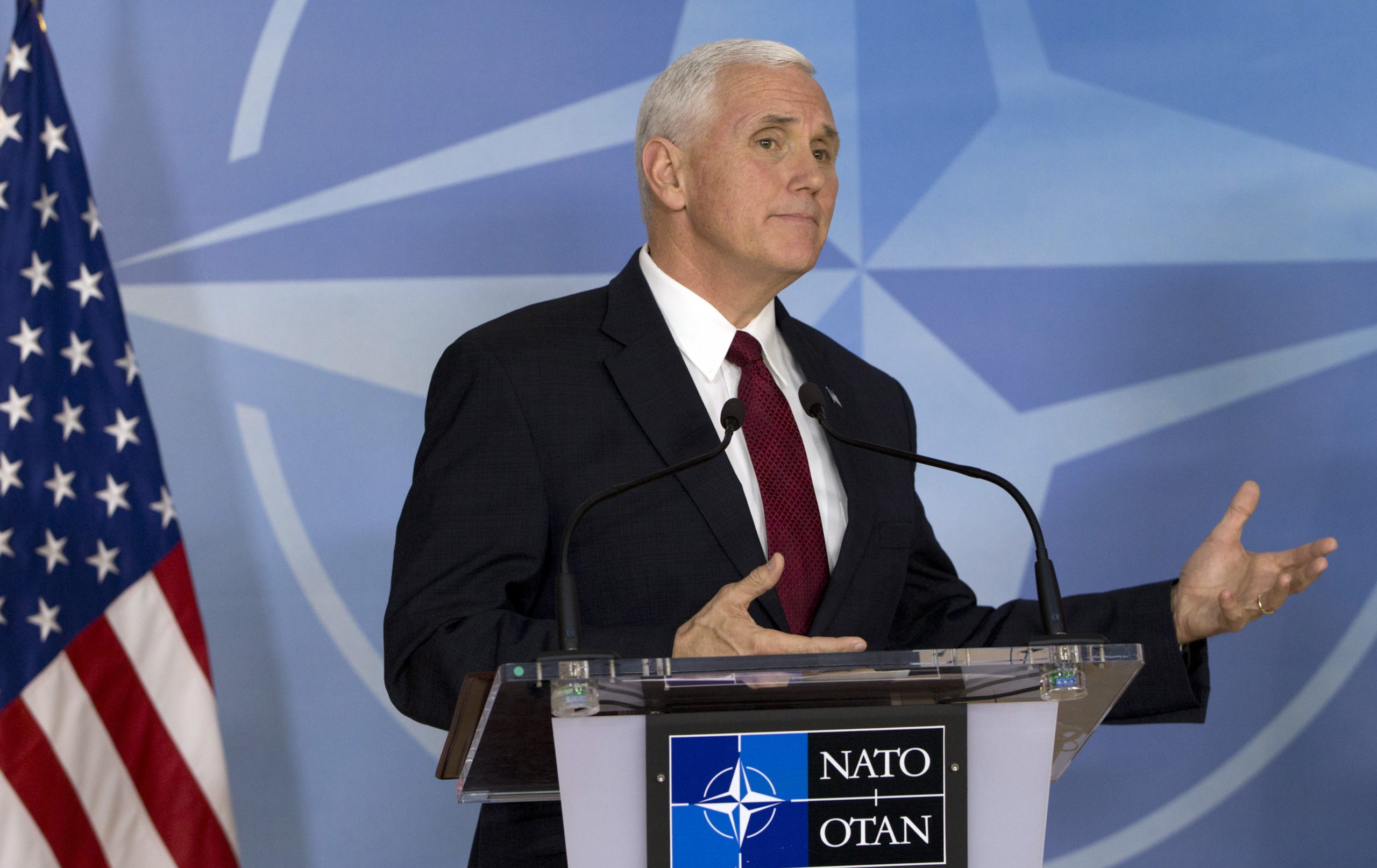 Mike Pence tells European press corps not to worry about American journalism
