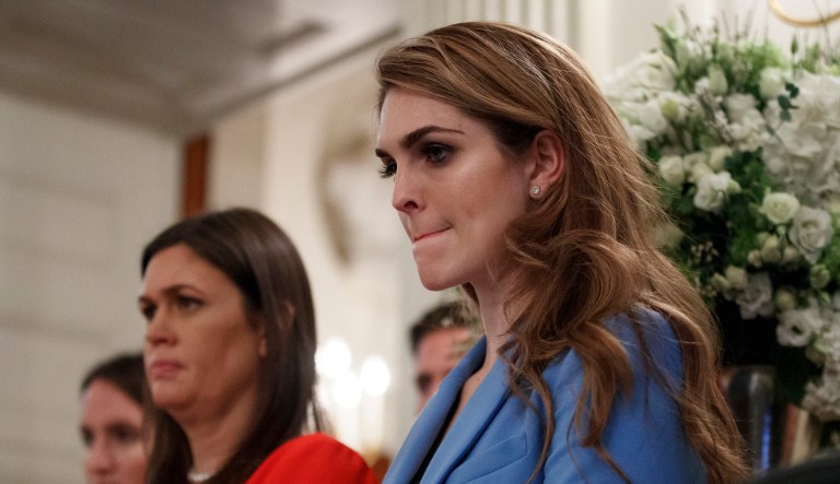Members of the media derided former White House communications director Hope Hicks as 