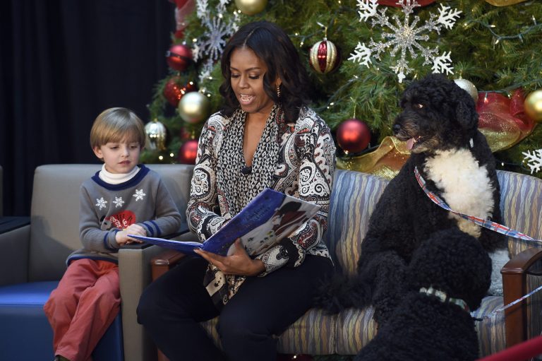 Using the North American Aerospace Defense Command's global Santa Tracker, Michelle Obama was able to tell kids where exactly Father Christmas was. (AP Photo)