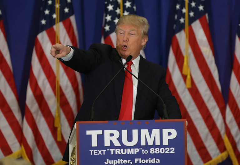 Donald Trump cruised to yet another easy victory Wednesday morning, and scored his 15th electoral win in Hawaii. (AP Photo/Lynne Sladky)