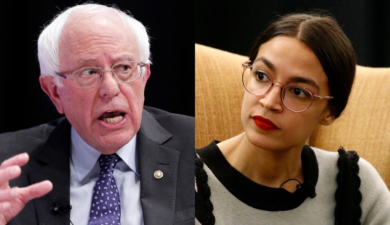 Bernie Sanders and Alexandria Ocasio-Cortez