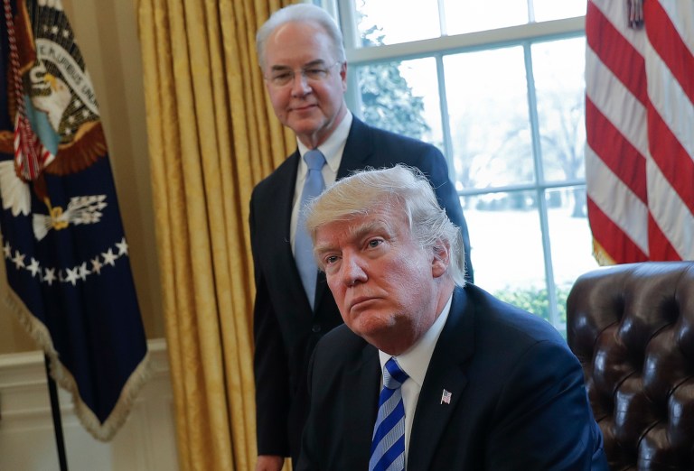 The president said the Republican alternative would result in decreasing costs for health insurance policies. (AP Photo/Pablo Martinez Monsivais)