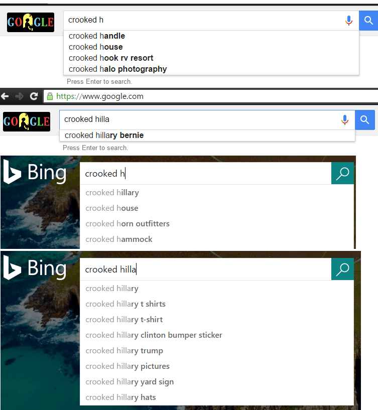 Google denies manipulating search results to favor Hillary Clinton