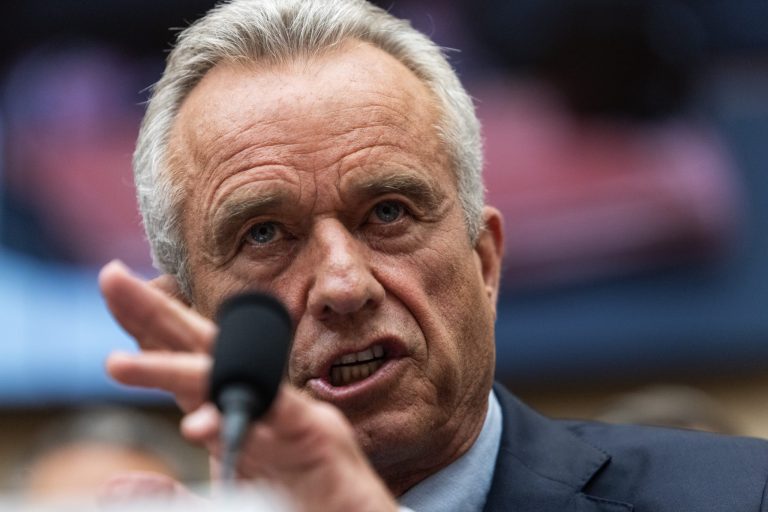 Robert F. Kennedy, Jr., testifies before a House Judiciary Select Subcommittee on the Weaponization of the Federal Government hearing on Capitol Hill in Washington, Thursday, July 20, 2023.