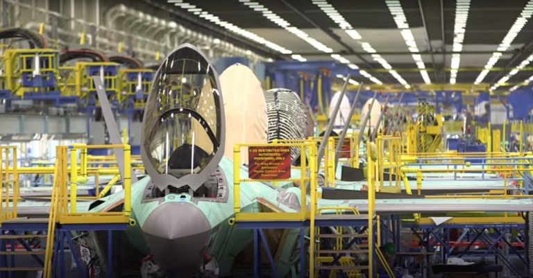 Overseas sales of U.S. military equipment such as Lockheed Martin's F-35 fighter jet, above, are outpacing last year's despite concerns that President Trump's tariffs would hinder deals.