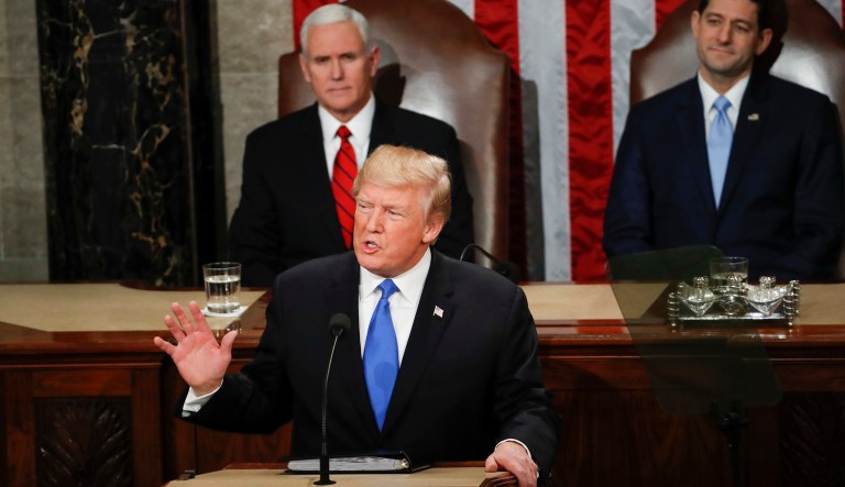 President Trump called on lawmakers to work across the aisle to pass immigration reform &mdash; a tall order considering the partisan animus that has surrounded immigration talks over the past month. (AP Photo/Pablo Martinez Monsivais)