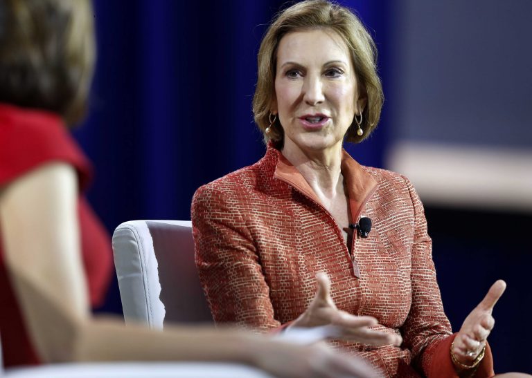 CarlyÂ Fiorina touted the influence of technology on education, and praised MOOCs, massive open online courses, which allow large audiences to learn remotely from teachers via the Internet. (AP Photo)Â 