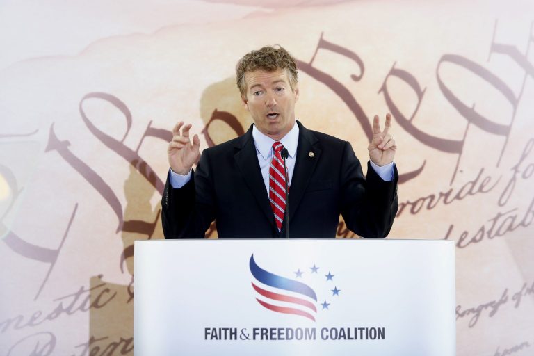 Sen. Rand Paul, R-K.y., condemned persecution of Christians in Muslim countries and called for an end to U.S. aid to such nations. (AP Photo/Charles Dharapak)