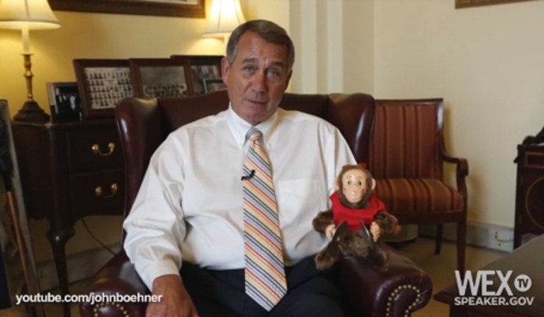WATCH: John Boehner is the monkey in the room