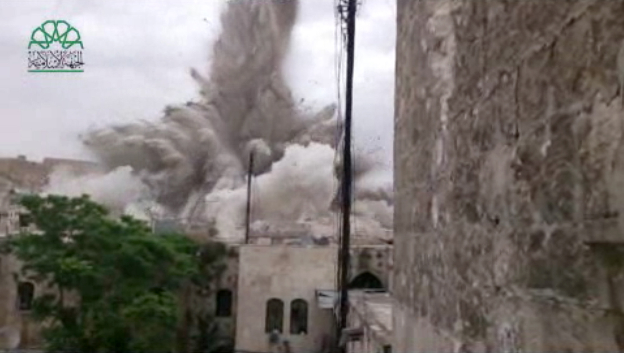 Rebels level historic Aleppo hotel in Syria