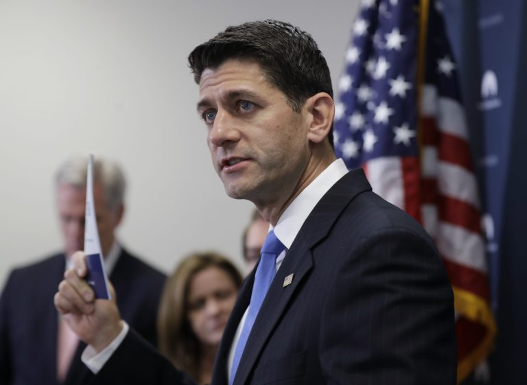 Paul Ryan said the House may be in session because of a rule requiring a three-day waiting period for lawmakers to review legislation before its leaders bring it to the floor for a vote. (AP Photo)
