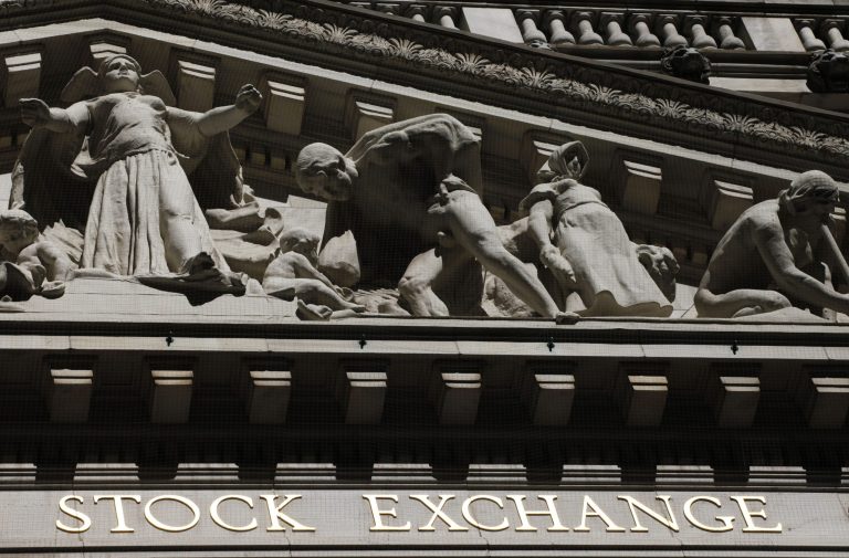 FILE - This July 15, 2013 file photo shows the New York Stock Exchange in New York. Stocks moved slightly lower in early trading Wednesday, June 4, 2014, after a private jobs report suggested that U.S. employers pulled back on hiring last month. (AP Photo/Mark Lennihan, File)