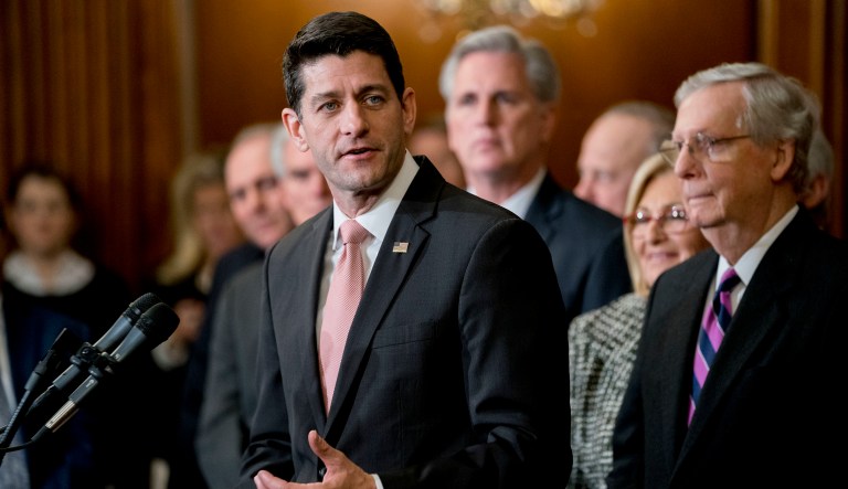 Republican leaders in the House and Senate have needed Democratic support for spending bills in the past. Not this year. (AP Photo/Andrew Harnik)