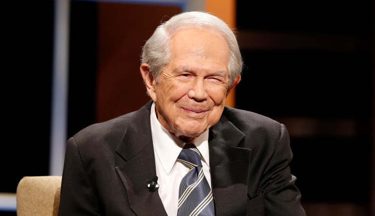 Rev. Pat Robertson said it's possible Fox News host Eric Bolling, who allegedly sent lewd photos to colleagues, is a casualty in a liberal effort to take down Fox News. (AP Photo/Steve Helber)