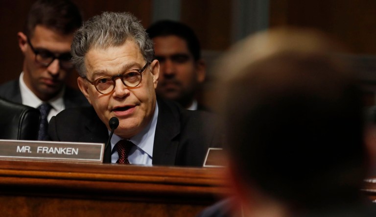 Senate Judiciary Committee member Sen. Al Franken, D-Minn., called Griffin's photo inappropriate through a spokesperson. (AP Photo/Carolyn Kaster)
