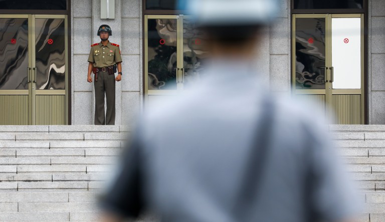 Another North Korean soldier has defected to South Korea through the Demilitarized Zone separating the countries. It marks the fourth such defection this year. (SeongJoon Cho/Bloomberg)