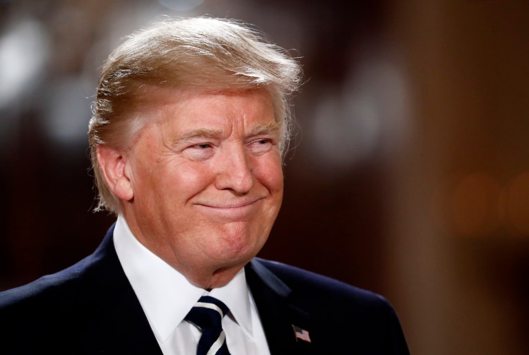 Trump raised $9.6 million in December, has $7.6 million in the bank. (AP Photo/Carolyn Kaster)