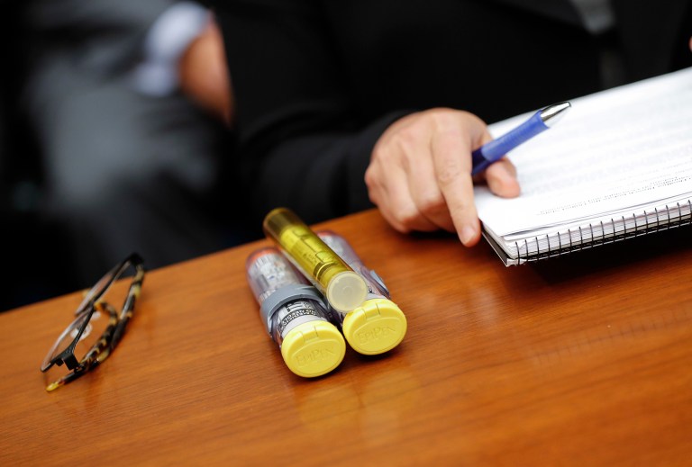Mylan has drawn bipartisan anger for raising the price of the EpiPen by 400 percent since acquiring it in 2007. The price tag now runs $600 for a two-pack of the life-saving drug. (AP Photo/Pablo Martinez Monsivais)