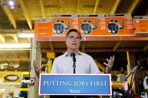 Republican presidential candidate Mitt Romney speaks about job numbers on Friday. He will address the NAACP this week. (AP Photo)
