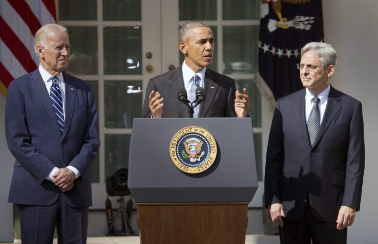 President Obama introduced Merrick Garland, federal appeals court judge, as his nominee for the Supreme Court. (AP Photo/Pablo Martinez Monsivais)