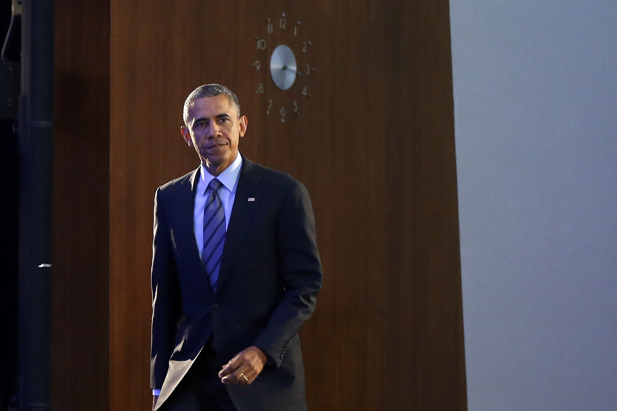Obama celebrates Iran deal at State Department
