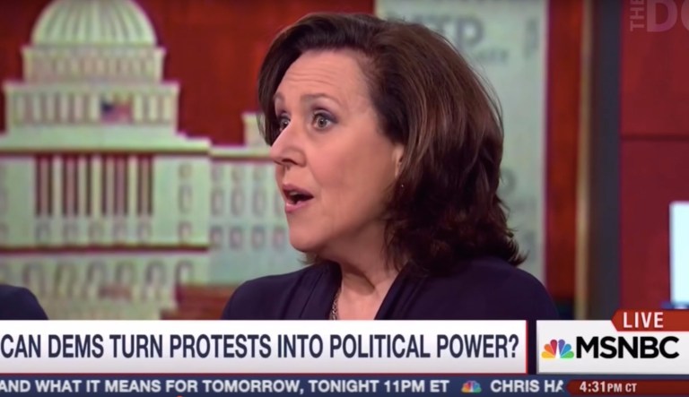 A day after learning she had been dropped by MSNBC, liberal political commentator Joan Walsh announced she would be moving to CNN. (screenshot)