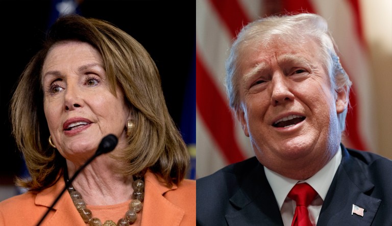 "I take issue with a person presenting himself as a genius. Doesn't that raise certain questions? But I'm not going to go to how he â his tweets. I'm just not going to that place," Rep. Nancy Pelosi said. 