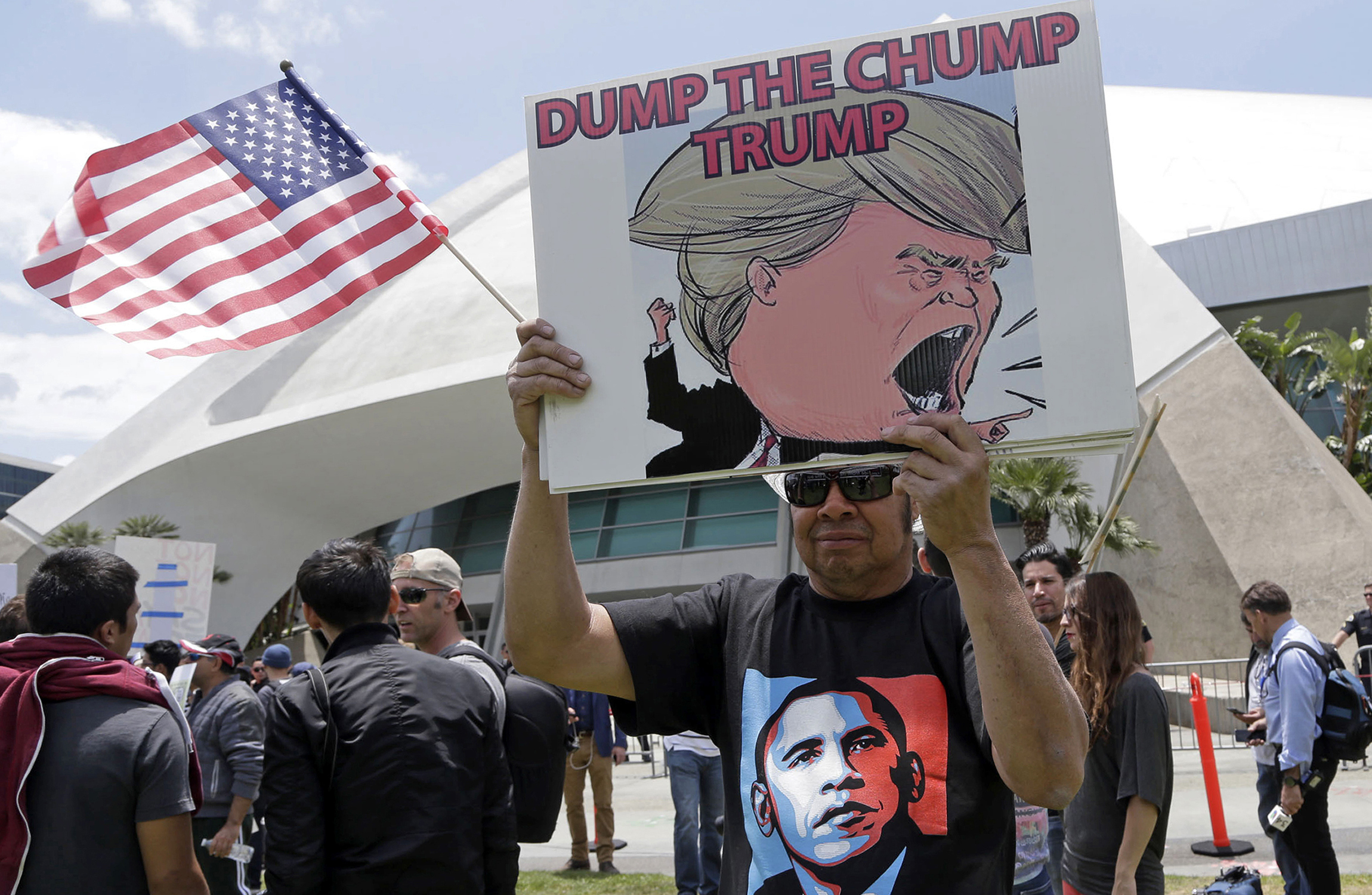 Violent Trump protesters arrested in Anaheim