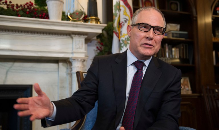 EPA Administrator-designate Scott Pruitt's nomination is being aggressively opposed by environmental groups and most of the Democrats on the committee who will participate in Wednesday's hearing. (AP Photo/Cliff Owen)