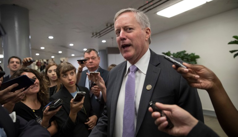 Meadows talked to President Trump on Friday morning. (AP Photo/J. Scott Applewhite)
