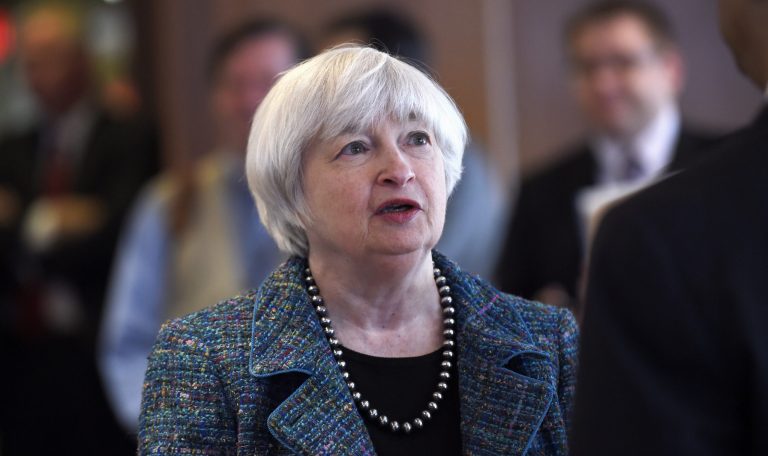 Federal Reserve Chairwoman Janet Yellen warned Friday that one negative byproduct of an improving economic outlook could be more dramatic market movements as the U.S. central bank cautiously moves toward raising short-term interest rates for the first time since the financial crisis. (AP/Susan Walsh)