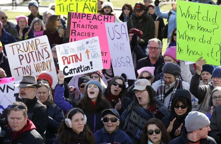 Until the press uncovers audio of President Trump promising the Russian government anything that comes even close to what former President Obama did, it’s time to stop behaving like the White House is paying its staff in rubles. (AP Photo/Steven Senne)