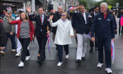 The former secretary of state, who also represented New York in the U.S. Senate for two terms, hasn't missed a Chappaqua Memorial Day parade in the last 12 years. (Twitter)