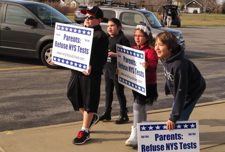 Only three-quarters of opt-out parents actually opted their child out of standardized testing. (AP Photo/Carolyn Thompson)