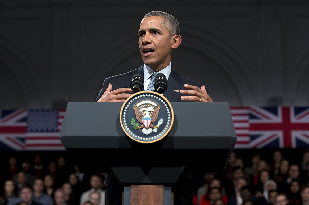 Barack bombs in Britain