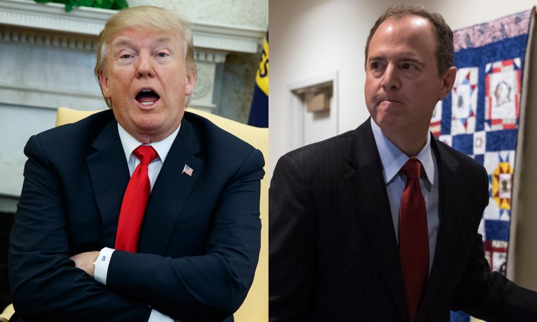 President Trump questioned why Rep. Adam Schiff got off so easily for speaking with the Russian pranksters who pretended to be a Ukranian politician, in contrast to the scrutiny his campaign and transition team are getting due to some members' contacts with Russians.