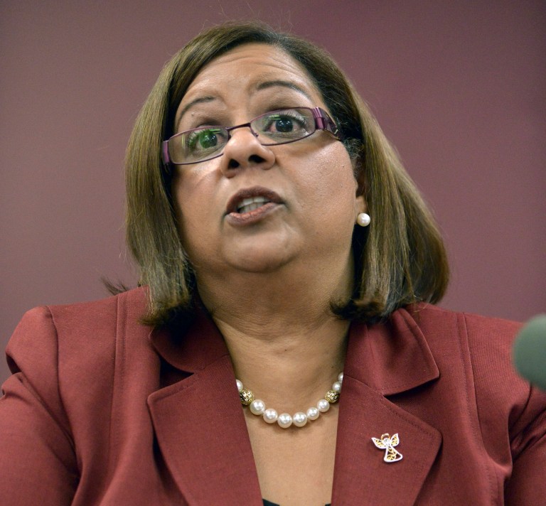 Massachusetts Department of Children and Families Commissioner Olga Roche has resigned amid mounting pressure after Oliver's disappearance and death, and after two infants in families receiving DCF services had died in April 2014. (AP Photo/Josh Reynolds)