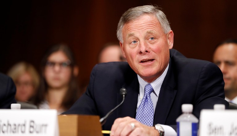 Sen. Richard Burr, R-N.C., during a Senate Intelligence Committee hearing, pointed out that of the 55 social media ads in Wisconsin, most of them ran prior to the primary in that state, so at that point in time they couldn't have simply been supporting candidate Donald Trump over candidate Hillary Clinton. (AP Photo/Alex Brandon)