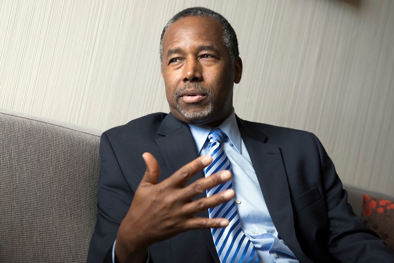 Ben Carson said that Donald Trump hasn't done enough to court black voters. (AP Photo/Evan Vucci)