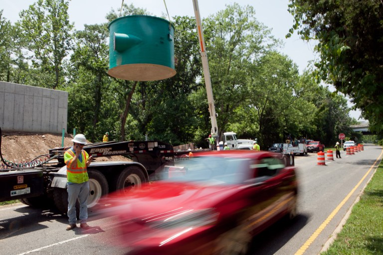 Officials in Montgomery and Fairfax counties are considering a rapid bus network that would go across the American Legion Memorial Bridge. (Examiner file photo)