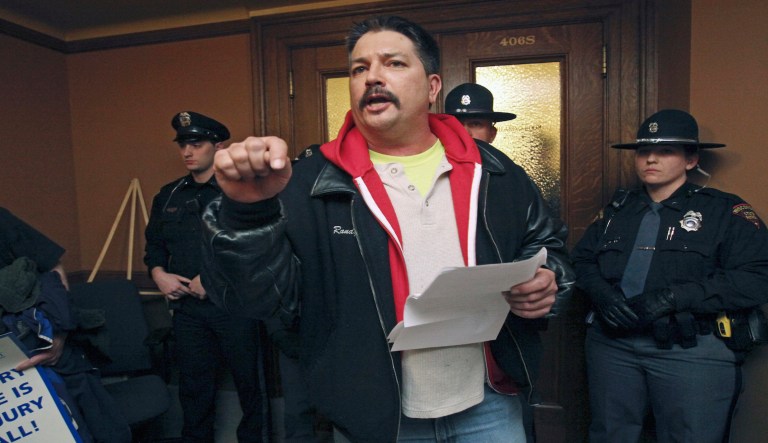 Bryce was delinquent on his child support payments for almost two years, has filed for Chapter 7 bankruptcy in the past, and failed to satisfy a 2004 small claims court judgment issued in a case brought by a former girlfriend. (Amber Arnold/Wisconsin State Journal via AP, File)