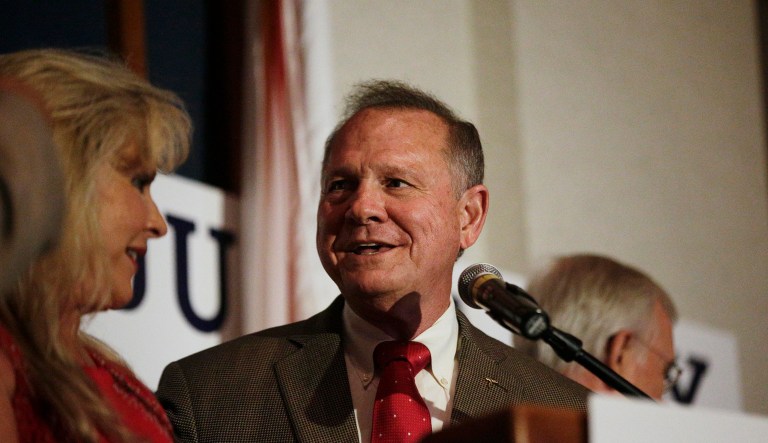 Moore was backed by former Trump adviser Stephen Bannon, who has vowed to help other candidates defeat sitting GOP senators in primaries. (AP Photo/Brynn Anderson)