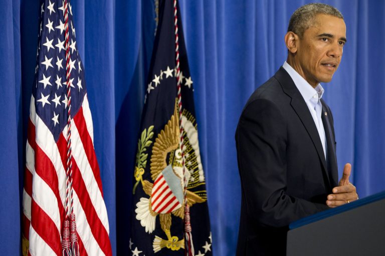 President Obama speaks in Edgartown, Mass., Wednesday, about the killing of American journalist James Foley by militants with the extremist group ISIS. The president said the US will continue to confront ISIS extremists despite the brutal murder of Foley. (AP Photo/Jacquelyn Martin)