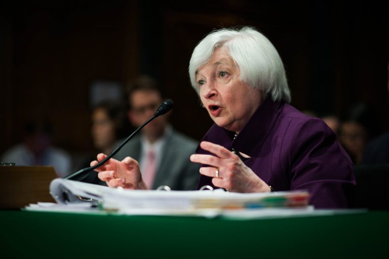 Federal Reserve Chair Janet Yellen testifies on Capitol Hill July 16, 2015. The latest economic stats do not show clear signals of economic improvement.Â (Washington Examiner)