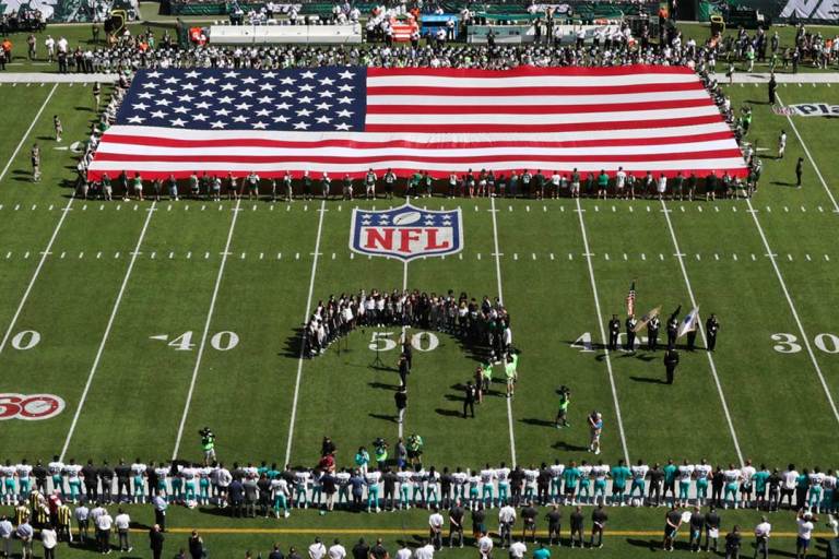 Should they be able to call themselves Americans? Trump country responds to national anthem protesters