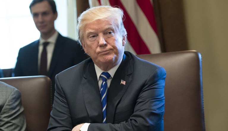 President Trump remains at odds with House Minority Leader Nancy Pelosi, D-Calif., and Senate Minority Leader Chuck Schumer, D-N.Y., over an end-of-the-year funding deal and has expressed as much over social media. (Kevin Dietsch/Pool via Bloomberg)