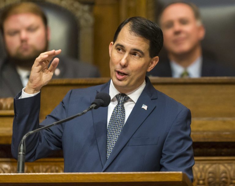 Scott Walker continues to take a hardline with those living in prison. (AP Photo/Andy Manis, File)