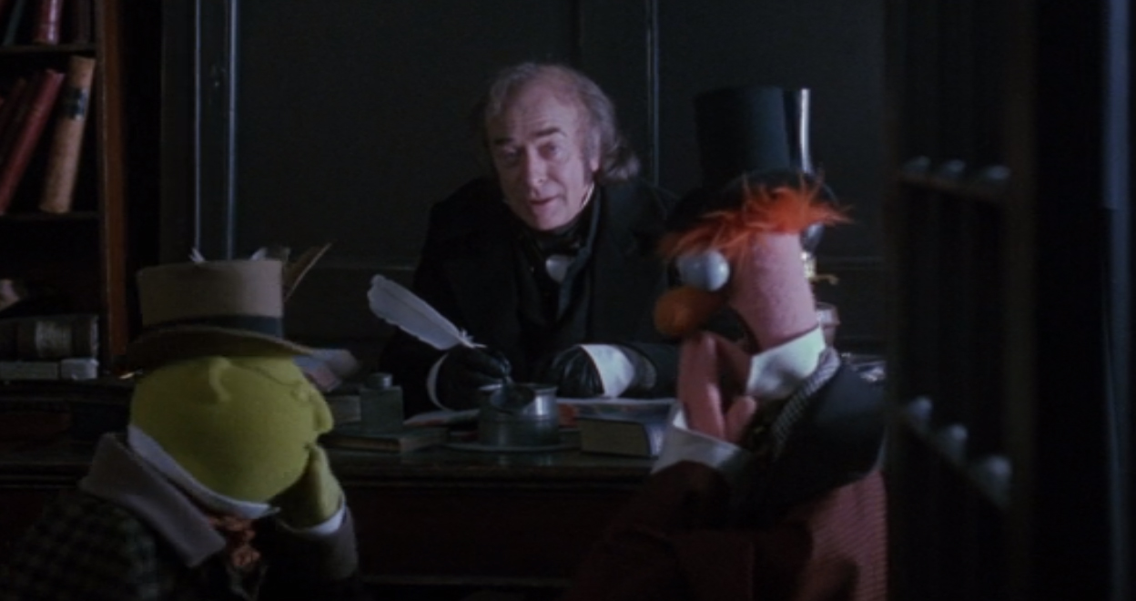 Scrooge rebuffs the philanthropists