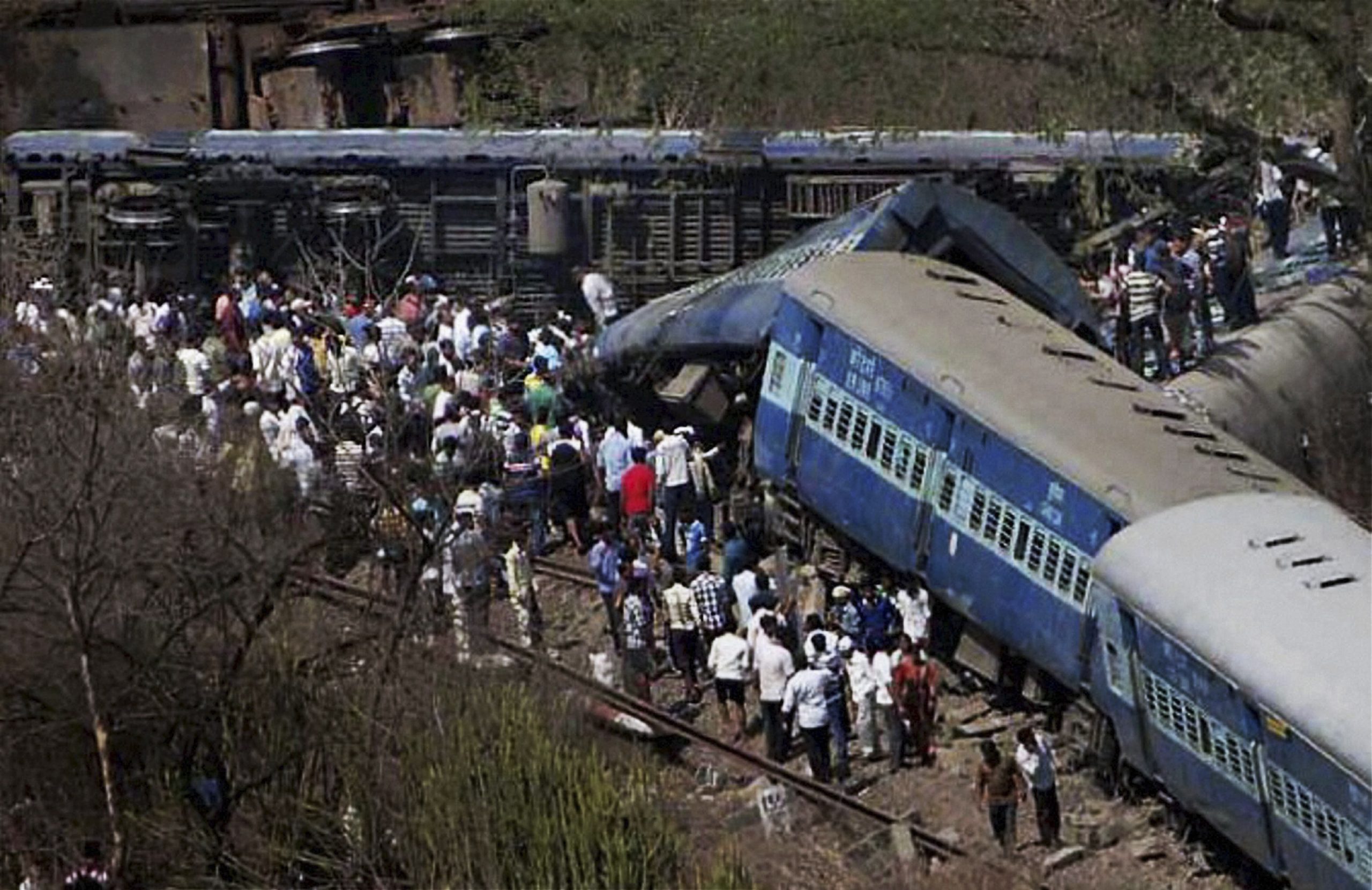 Passenger train derails in India; at least 19 dead